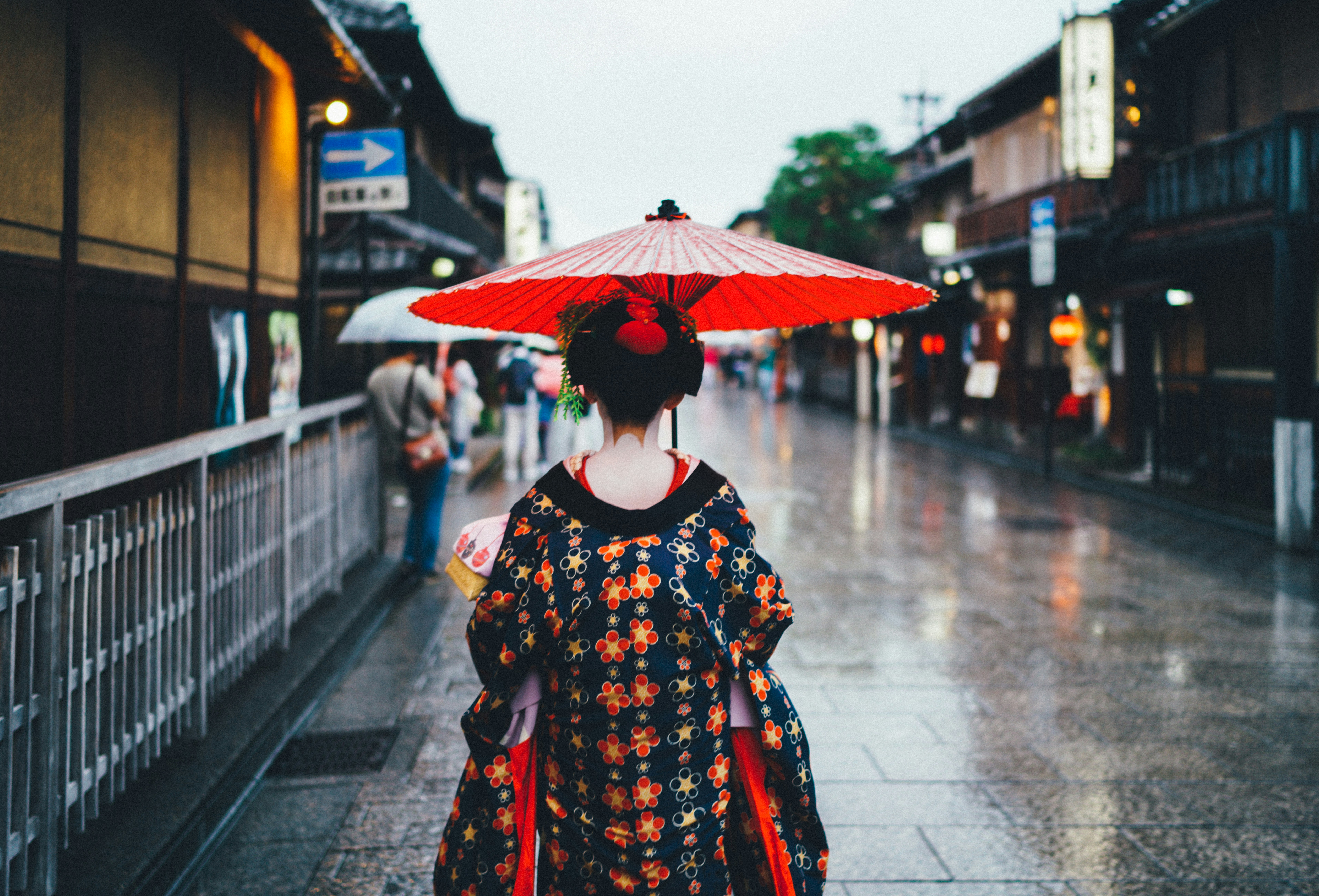 Mujer tradicional en el barrio de las geishas.